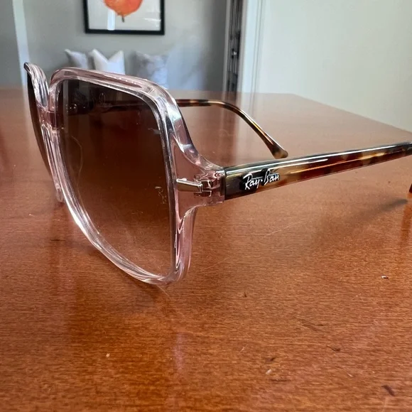 Ray-Ban Clear Frame Sunglasses with Brown Lenses - Picture 5 of 8